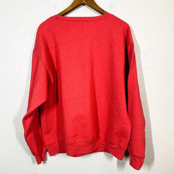 Disney Pizza Planet Sweatshirt Crewneck Red Long Sleeve Casual - L - Picture 3 of 4